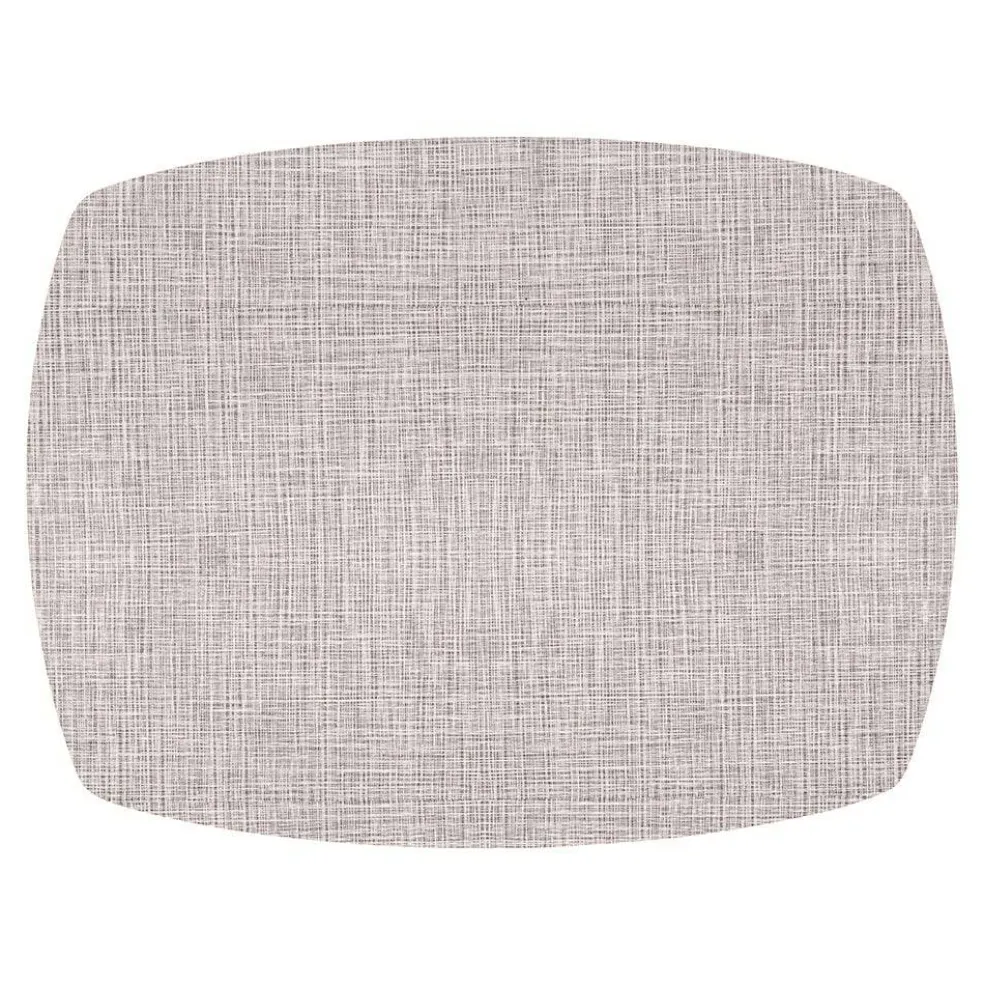 Linen Style Placemat with Rounded Corners