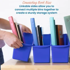 Linking Book Bins, Colorful Connecting Storage