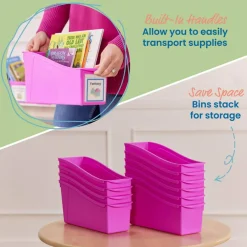 Linking Book Bins, Colorful Connecting Storage
