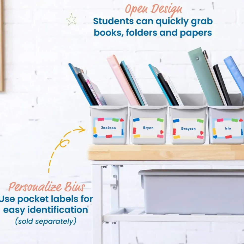 Linking Book Bins, Colorful Connecting Storage