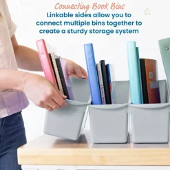 Linking Book Bins, Colorful Connecting Storage