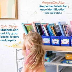 Linking Book Bins, Colorful Connecting Storage
