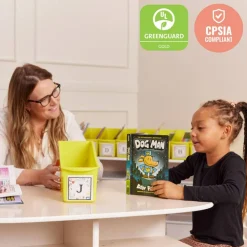 Linking Book Bins, Colorful Connecting Storage