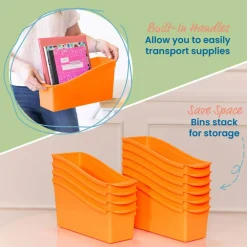 Linking Book Bins, Colorful Connecting Storage
