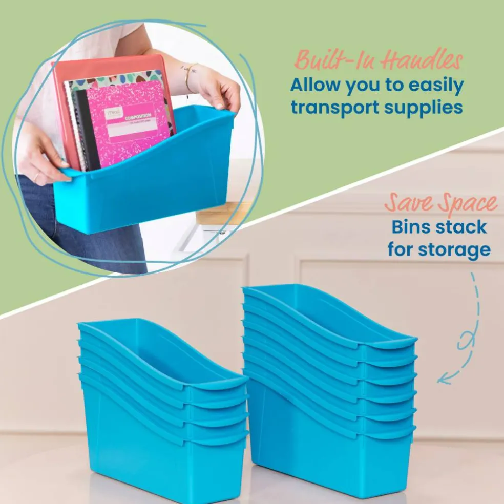 Linking Book Bins, Colorful Connecting Storage