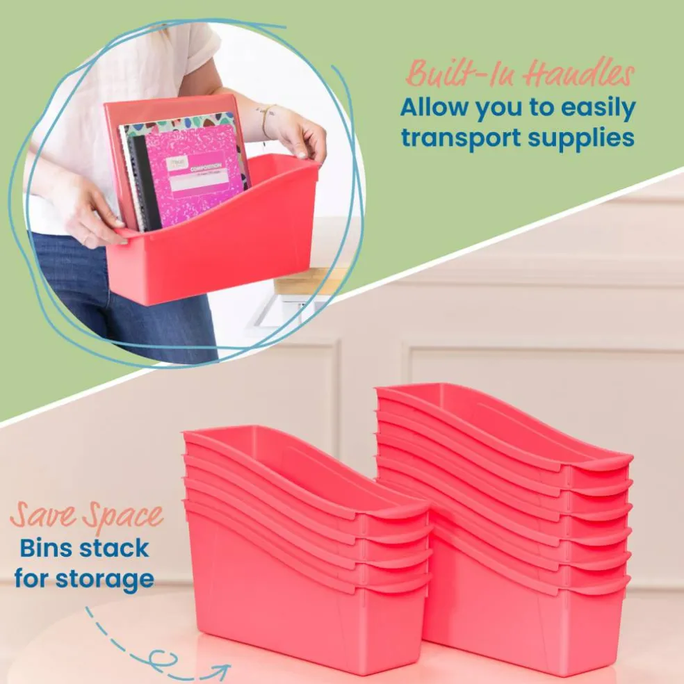 Linking Book Bins, Colorful Connecting Storage
