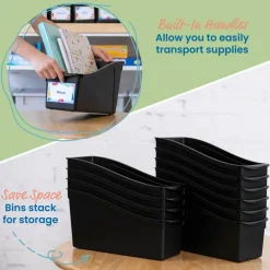 Linking Book Bins, Colorful Connecting Storage