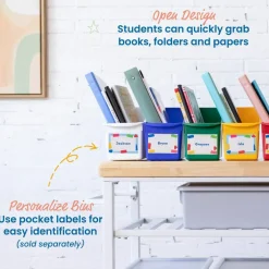 Linking Book Bins, Colorful Connecting Storage