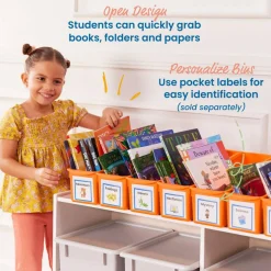 Linking Book Bins, Colorful Connecting Storage