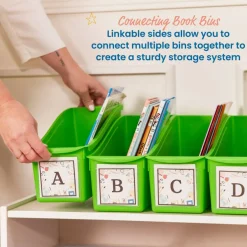 Linking Book Bins, Colorful Connecting Storage