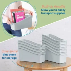Linking Book Bins, Colorful Connecting Storage