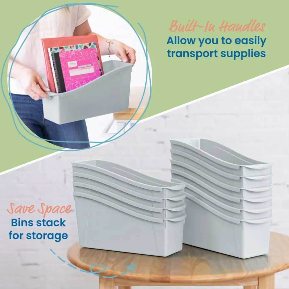 Linking Book Bins, Colorful Connecting Storage