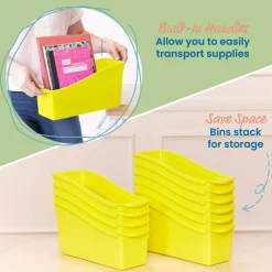 Linking Book Bins, Colorful Connecting Storage