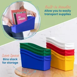 Linking Book Bins, Colorful Connecting Storage