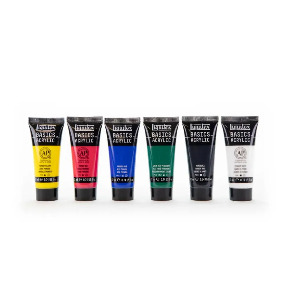 Liquitex® BASICS® Acrylic 6 Color Introductory Paint Set