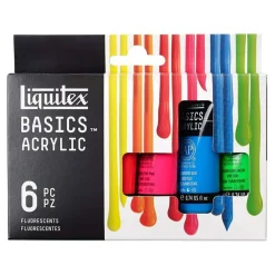 Liquitex® BASICS® Acrylic 6 Color Fluorescent Paint Set