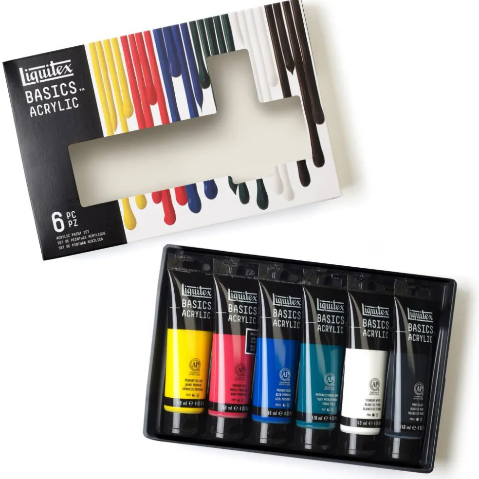 Liquitex® BASICS® Acrylic 6 Color Starter Paint Set
