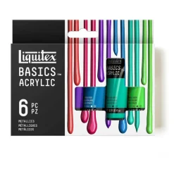 Liquitex® BASICS® Metallic 6 Color Acrylic Paint Set