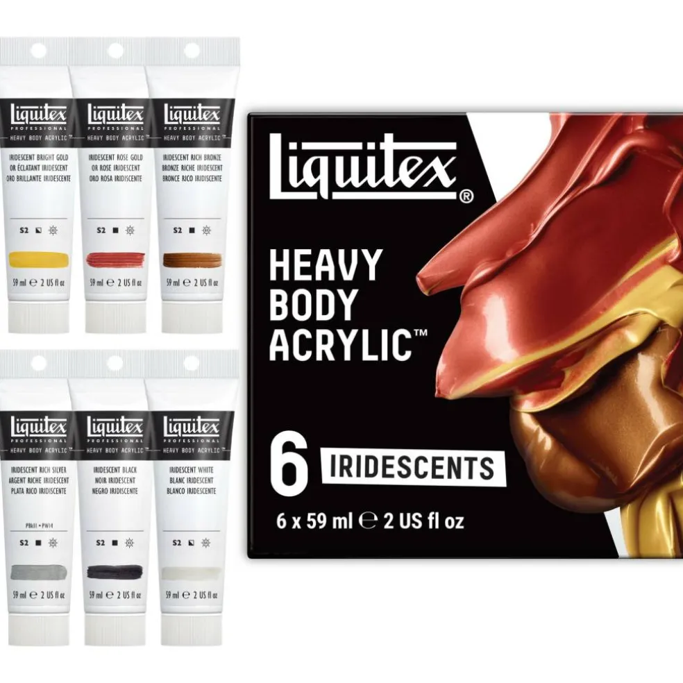 Liquitex® 6 Iridescents Heavy Body Acrylic Paint Set
