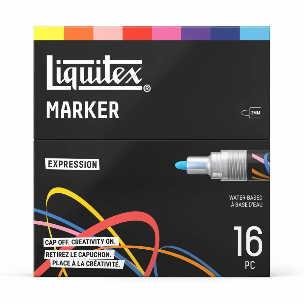 Liquitex® 2mm Expression 16 Color Marker Set
