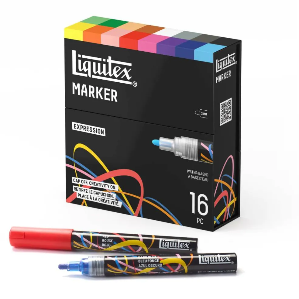 Liquitex® 2mm Expression 16 Color Marker Set