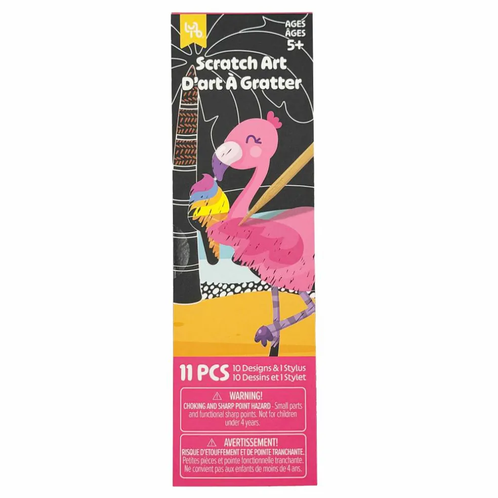 Little Yellow Bicycle® Flamingo Beach Bookmark Scratch Art Pad Kit