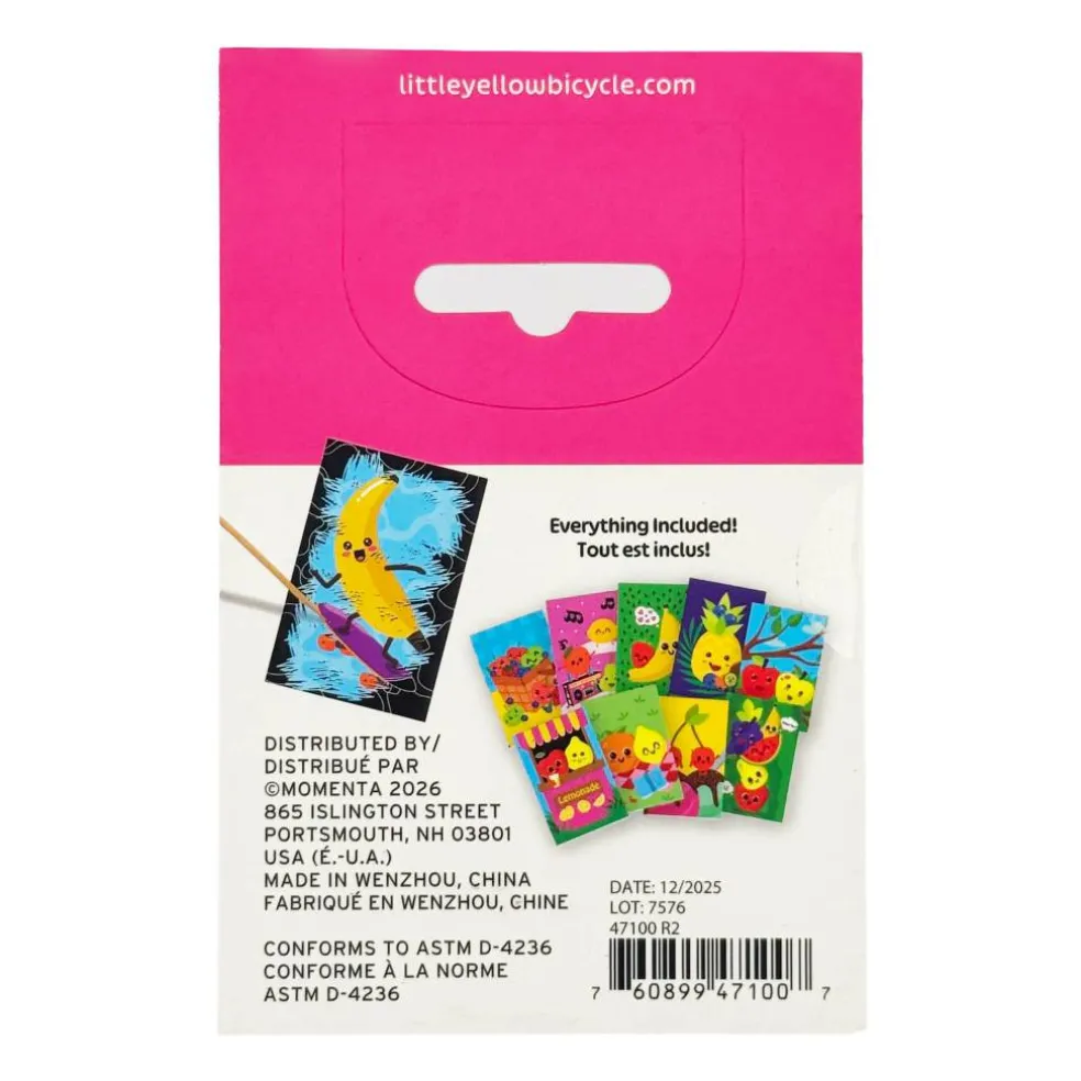 Little Yellow Bicycle® Picnic Basket Mini Scratch Art Pad Kit