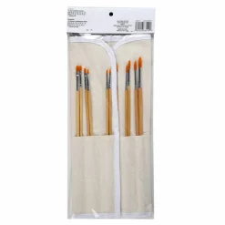 Long Handle Gold Synthetic Paintbrush Set By Artist's Loft® Necessities™