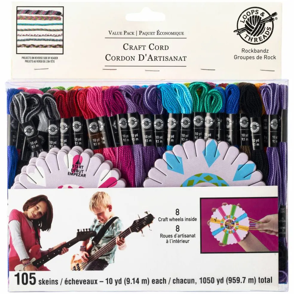Loops & Threads™ Craft Cord, Rock Bandz