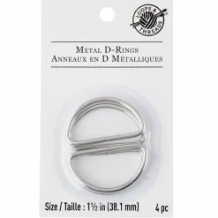 Loops & Threads™ Metal D-Rings, 1 1/2"