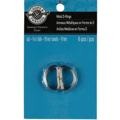 Loops & Threads™ Metal D-Rings, 3/4"