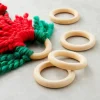 Loops & Threads® Wood Cabone Rings, 5ct.