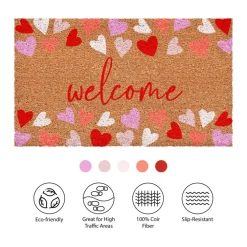 Lots of Hearts Welcome Doormat