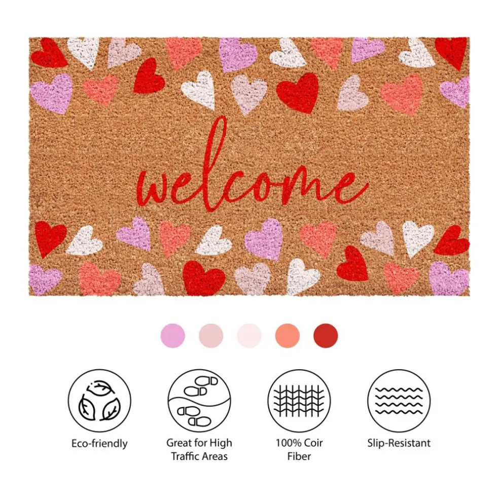 Lots of Hearts Welcome Doormat