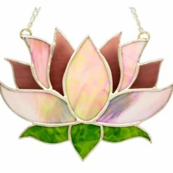 Lotus Flower Pre-Cut Stained Glass Kit-Make Your own Beautiful Glass Project.