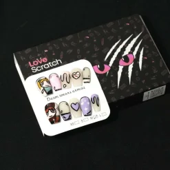 Love Scratch - Pink - Cute Cartoon Press-on Nails for Creative Expression - 10 Piece