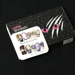 Love Scratch - Pink - Cute Cartoon Press-on Nails for Creative Expression - 10 Piece