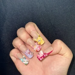 Love Scratch - Whimsical Cartoon Press-On Nails for Salon-Quality Manicure - 10 Piece