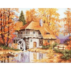 Luca-S Autumn Landscape Counted Cross Stitch Kit