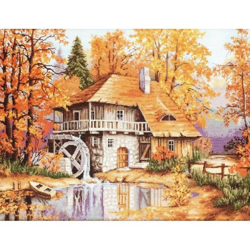 Luca-S Autumn Landscape Counted Cross Stitch Kit