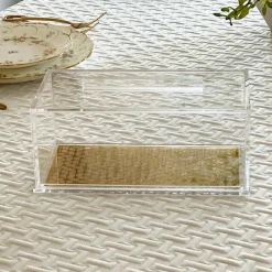 Lucite and Laser Cut Rectangle Cake Dome