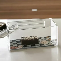 Lucite Chic Checkered Rectangle Cake Dome