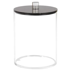 Lucite Cookie Jars with Wood Look Lids