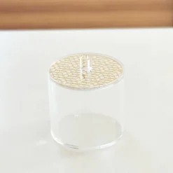 Lucite Cookie Jar with Laser Cut LId