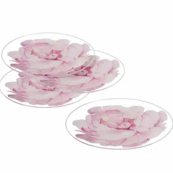 Lucite Flower Chargers 4pk