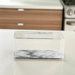 Lucite Smoke Pearl  Rectangle Cake Dome
