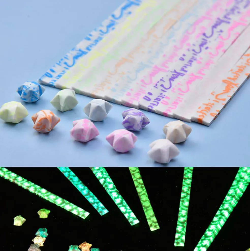 Luminous star paper strips, origami strips (20 colors/600 sheets)
