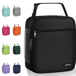 Lunch box Lunch bag Insulated Lunchbox Lunch bags for Work Picnic Travel (Black)