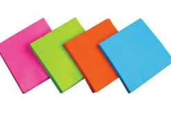 Luncheon Napkins – 4 Neon Colors – 48 Napkins/Pack
