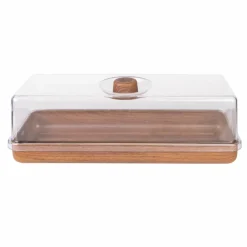 Luxe Party Mahogany Collection Bread & Cake Tray with Cover